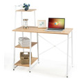 Metal and Wood Desk with 3 Shelves product image
