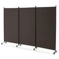3-Panel Folding Room Divider with Lockable Wheels product image