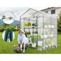 Walk-in Greenhouse with 4 Tiers & PVC Cover Roll-up Zippered Door product image