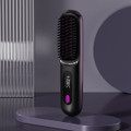 Cordless Hair Straightener Brush with 3 Setting LED Temperature Display Electric Negative Ions Ceramic Hot Comb 360 Anti-Scald Color Black product image
