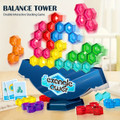 Hexagonal Diamond Balance Tower Puzzle Game For Kids, Desktop Toy With Cube Jigsaw, Parent-Child Interactive Logic Thinking Training Toy For Boys & Girls , Random Parts Color product image