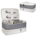 Travel Carrying Case for Hair Dryer Bag Double-Layer Beauty Styler Organizer Hair Tool Storage Bag Hairdryer Accessories-White product image
