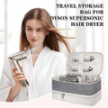 Travel Carrying Case for Hair Dryer Bag Double-Layer Beauty Styler Organizer Hair Tool Storage Bag Hairdryer Accessories-White product image