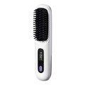 Cordless Hair Straightener Brush with 3 Setting LED Temperature Display Electric Negative Ions Ceramic Hot Comb 360 Anti-Scald Color White product image
