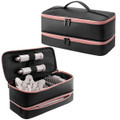 Travel Carrying Case for Hair Dryer Bag Double-Layer Beauty Styler Organizer Hair Tool Storage Bag Hairdryer Accessories-Black product image