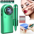 45000RPM Nail Drill Machine Rechargeable Nail File Nails Accessories Gel Nail Polish Sander Professional Tool Manicure Set Color Green product image