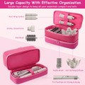 Travel Carrying Case for Hair Dryer Bag Double-Layer Beauty Styler Organizer Hair Tool Storage Bag Hairdryer Accessories-Pink product image