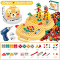 Children Electric Drill Toolbox Driller Games Tool Toy for Boys Girls Montessori Screw Puzzle Kid Pretend Play Toys Gift product image