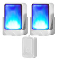 Doorbell with 7 Bright Light Colors and 4 Volumes, 600ft Wireless Doorbells, Home/Office, Suitable for Elderly, 1 Transmitter,White product image