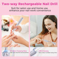 Electric Nail Drill Machine Professional,Cordless Electric Nail File,Manicure and Pedicure Kit for Grinding Polishing Trimming (Sliver) product image
