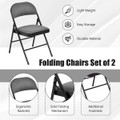 Upholstered Folding Chairs (Set of 2) product image