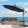10-Foot 360-Degree Solar LED Patio Offset Umbrella product image