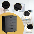 Costway 5-Drawer Rolling Storage Dresser product image