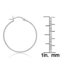 Sterling Silver 1.2mm-Wide 1-Inch Hoop Earrings product image