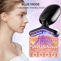Neck Face Massager, Multifunctional Facial Massager, Rechargeable Sculpting Tool for Skin Care and Double Chin with Vibration(Black) product image