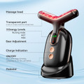 Neck Face Massager, Multifunctional Facial Massager, Rechargeable Sculpting Tool for Skin Care and Double Chin with Vibration(Black) product image