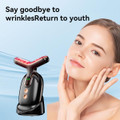 Neck Face Massager, Multifunctional Facial Massager, Rechargeable Sculpting Tool for Skin Care and Double Chin with Vibration(Black) product image