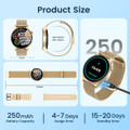 Smartwatch for Women 1.43" Touchscreen Smart Watch Answer/Make Call with  Sleep Monitor 100+ Sports Modes Fitness Tracker for Android iOS(1Pack-Gold) product image