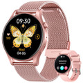 Smartwatch for Women 1.43" Touchscreen Smart Watch Answer/Make Call with  Sleep Monitor 100+ Sports Modes Fitness Tracker for Android iOS(1Pack-Pink) product image