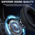 Wireless Bluetooth Headphones with ANC Microphone, Rainbow RGB Lights Foldable Over-Ear Headphones with Music & Game Mode for Travel Home Office product image