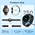 Smartwatch for Men 1.43" Touchscreen Smart Watch Answer/Make Call with  Sleep Monitor 100+ Sports Modes Fitness Tracker for Android iOS(1Pack-Black) product image