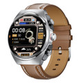 New Headset Smart Watch 2-in-1 1.53 Inch Round Screen Dual Call NFC Stainless Steel Body IP67 Mens Watches Color Silver product image