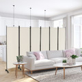 6-Panel 5.7-Foot Tall Rolling Room Divider on Wheels product image