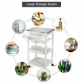 Kitchen Rolling Island Cart with Stainless Steel Tabletop & Basket product image
