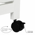 Kitchen Rolling Island Cart with Stainless Steel Tabletop & Basket product image