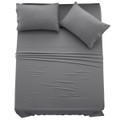 4-Piece Solid Microfiber Deep Pocket Bedding Sheet Set product image