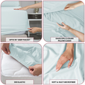 4-Piece Solid Microfiber Deep Pocket Bedding Sheet Set product image