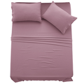 4-Piece Solid Microfiber Deep Pocket Bedding Sheet Set product image