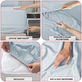 4-Piece Solid Microfiber Deep Pocket Bedding Sheet Set product image
