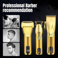 Professional Hair Clippers for Men, Barber Clippers and Trimmer Set with Cordless Electric Razor and LCD Display(Gold) product image