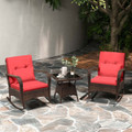 3-Piece Rocking Bistro Set with Removable Cushions product image