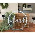 Personalized Round Tabletop Name Sign (3 Sizes/4 Colors) product image