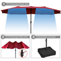 15-Foot Double-Sided Patio Umbrella product image
