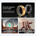Smart Ring Fitness Tracker Ring, Multi-Modes Fitness Tracker Rate Pedometer Sleep Monitoring Waterproof Bluetooth Connectivity(Black-US 8#) product image