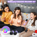Portable Mini Karaoke Machine for Kids, Bluetooth Speaker with Wireless Microphone,MP3 Player,Perfect for Birthday and Family Parties(2 Mic) product image