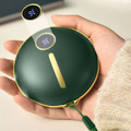 2 In 1 Portable Hand Warmer Rechargeable Pocket Heater with Digital Display for Camping Hunting Mans Woman Winter Gifts,Green product image
