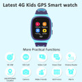 4G Kids Smart Watch with GPS Tracker,  One Key SOS Call Voice Chat Camera Alarm Clock Touch Screen Watch for Kids Boys Gifts (Blue) product image