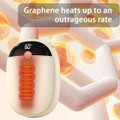 2 In 1 Portable Hand Warmer Rechargeable Pocket Heater with Digital Display for Camping Hunting Mans Woman Winter Gifts,Beige product image