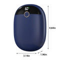 2 In 1 Portable Hand Warmer Rechargeable Pocket Heater with Digital Display for Camping Hunting Mans Woman Winter Gifts,Blue product image