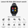 4G Kids Smart Watch with GPS Tracker,  One Key SOS Call Voice Chat Camera Alarm Clock Touch Screen Watch for Kids Boys Gifts (Black) product image