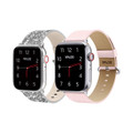 Waloo® Bling & Leather Grain Bands for Apple Watch (2-Pack) product image