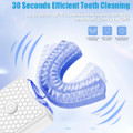 Electric Ultrasonic U-Shaped Toothbrush Bristles 360 Degree Automatic Fully Automatic Intelligent Cleaning Sonic (White) product image