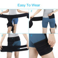 Hip Thigh Support and Groin Compression Brace for Sciatic Nerve Pain, Hamstring Injury Recovery and Rehabilitation for Men and Women product image
