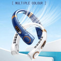 Portable Bladesess Hanging Neck Fan with LCD Display, Cordless, 5 Gear Cooling Neck Fan(White) product image
