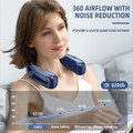 Portable Bladeless Neck Fan Personal Air Conditioner 5200mAh Rechargeable Cooling Wearable Fan For Men Women Travel, Blue product image