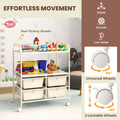 Rolling 4-Drawer 2-Shelf Metal Storage Cart product image